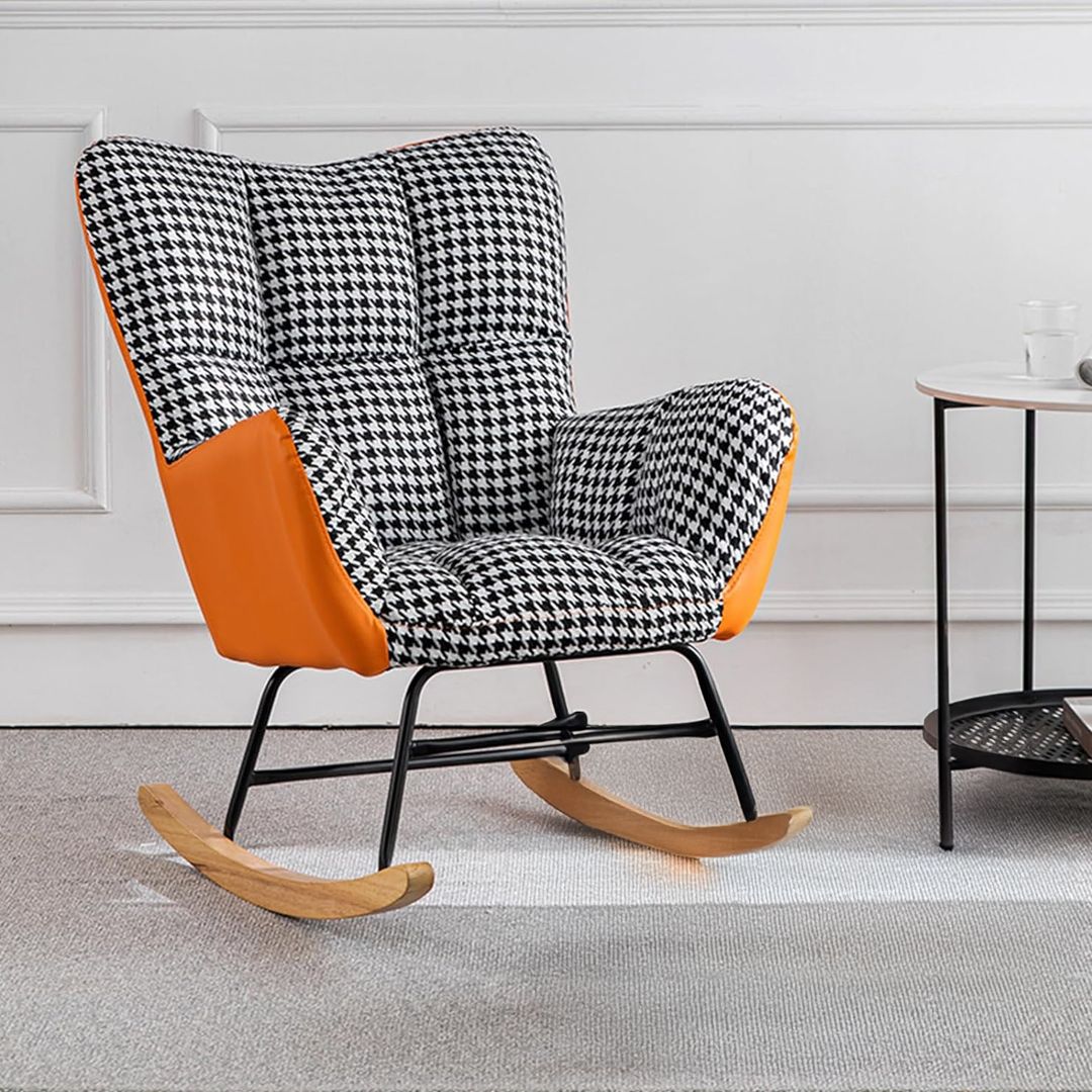 كرسي هزاز بتصميم كلاسيكي مريح - 8