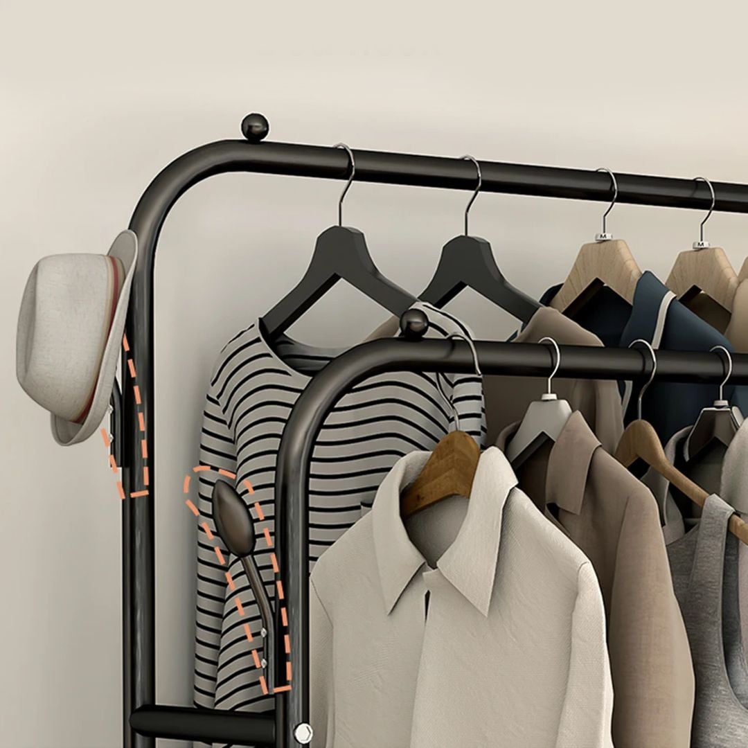 Clothes Hanging Stand with Shelves 140 CM product thumbnail 4