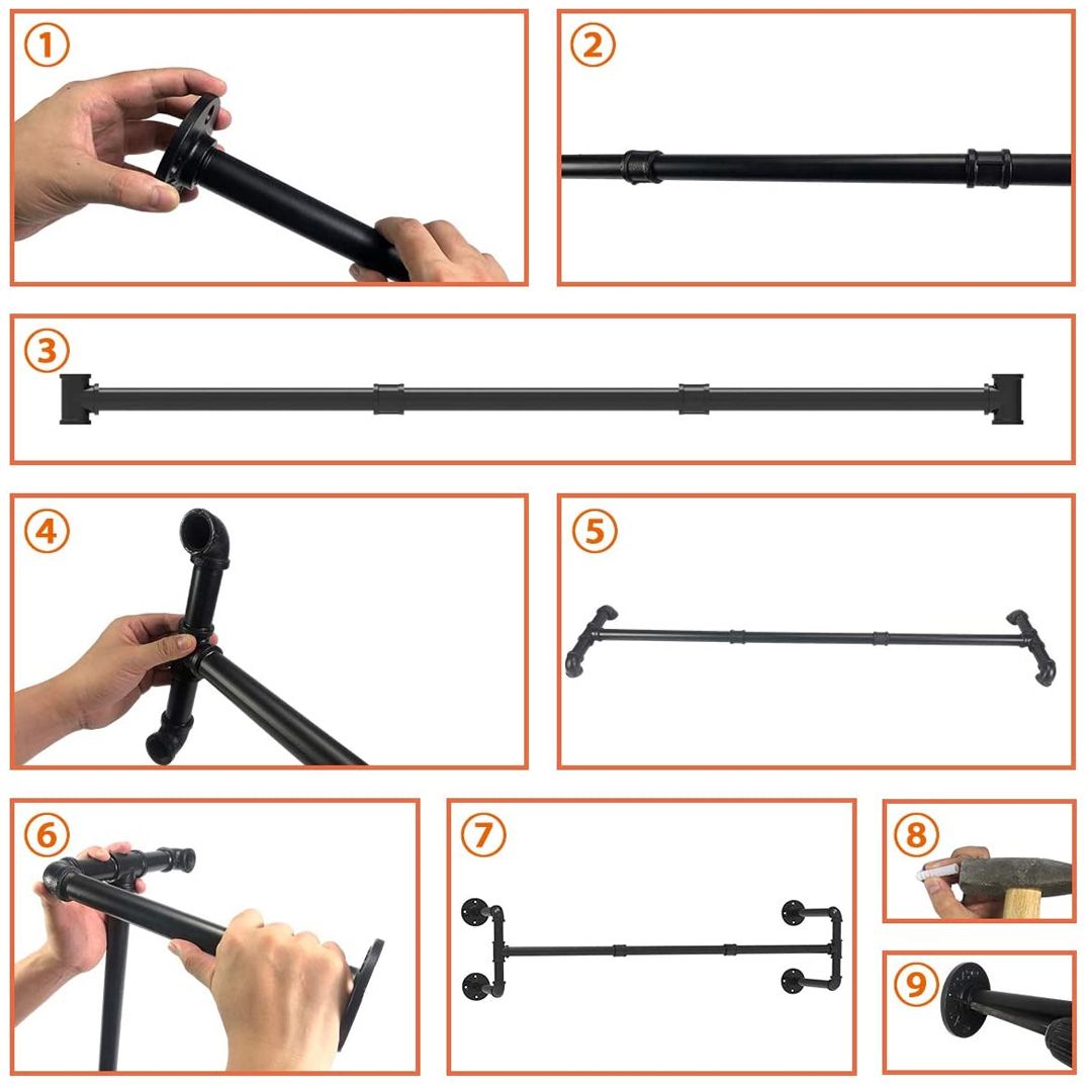 Industrial Pipe Clothing Rack product thumbnail 6