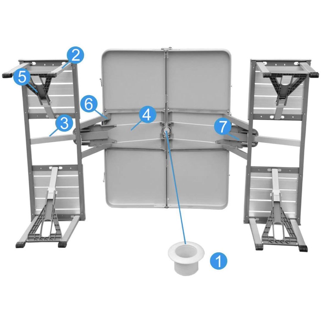 Aluminium Foldable Picnic Table product thumbnail 6