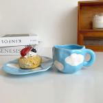 فنجان مع صحن بتصميم الغيمة - 8