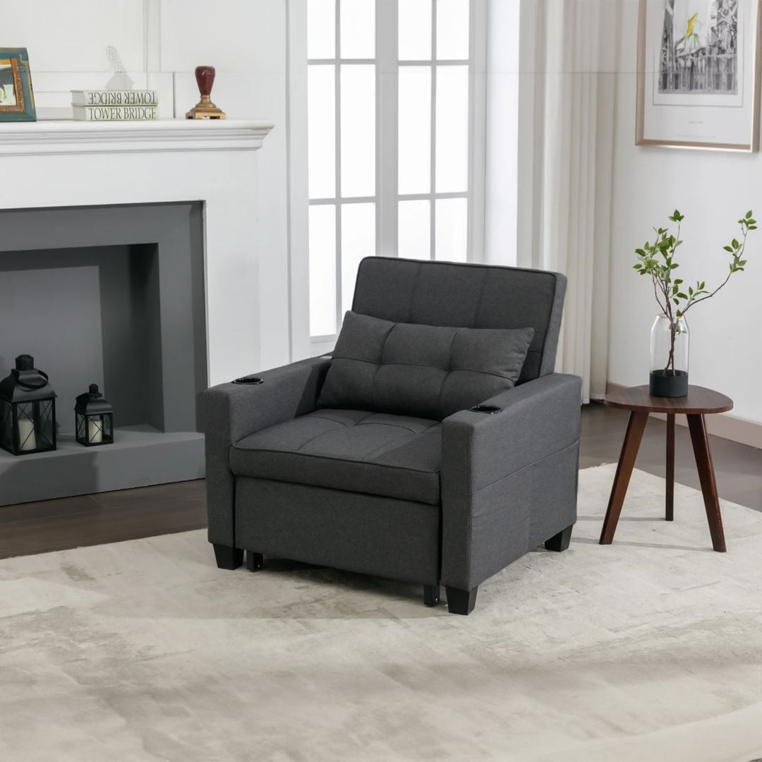 أريكة و سرير بتصميم عصري مع حاملات للأكواب - 2