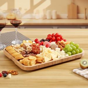 Bamboo Serving Tray with Acrylic Lid - 3