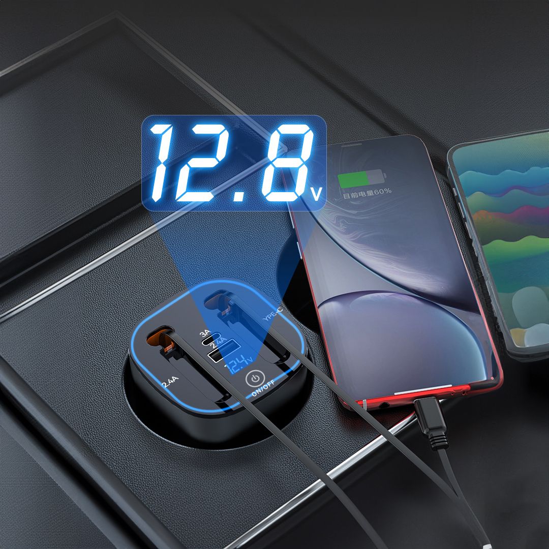 شاحن سيارة سريع 4 في 1 - 1