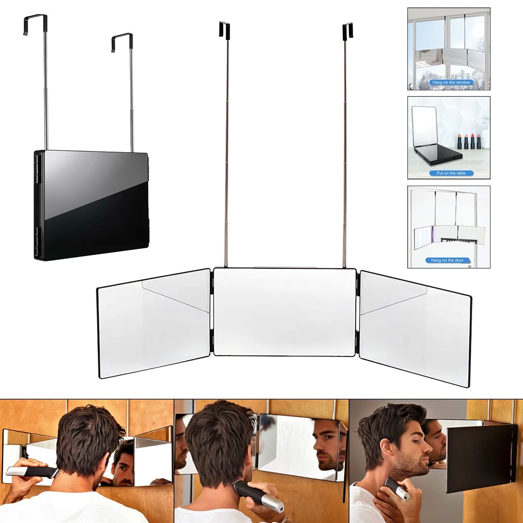 مرآة ثلاثية الجوانب قابلة للطي والتعليق - 14