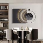 ساعة حائط دائرية مع صورة جدارية - 7