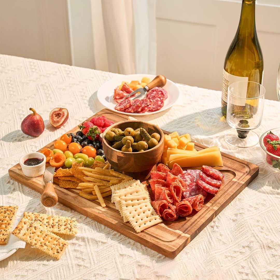 بلاتر التقديم الخشبي مع غطاء - 12