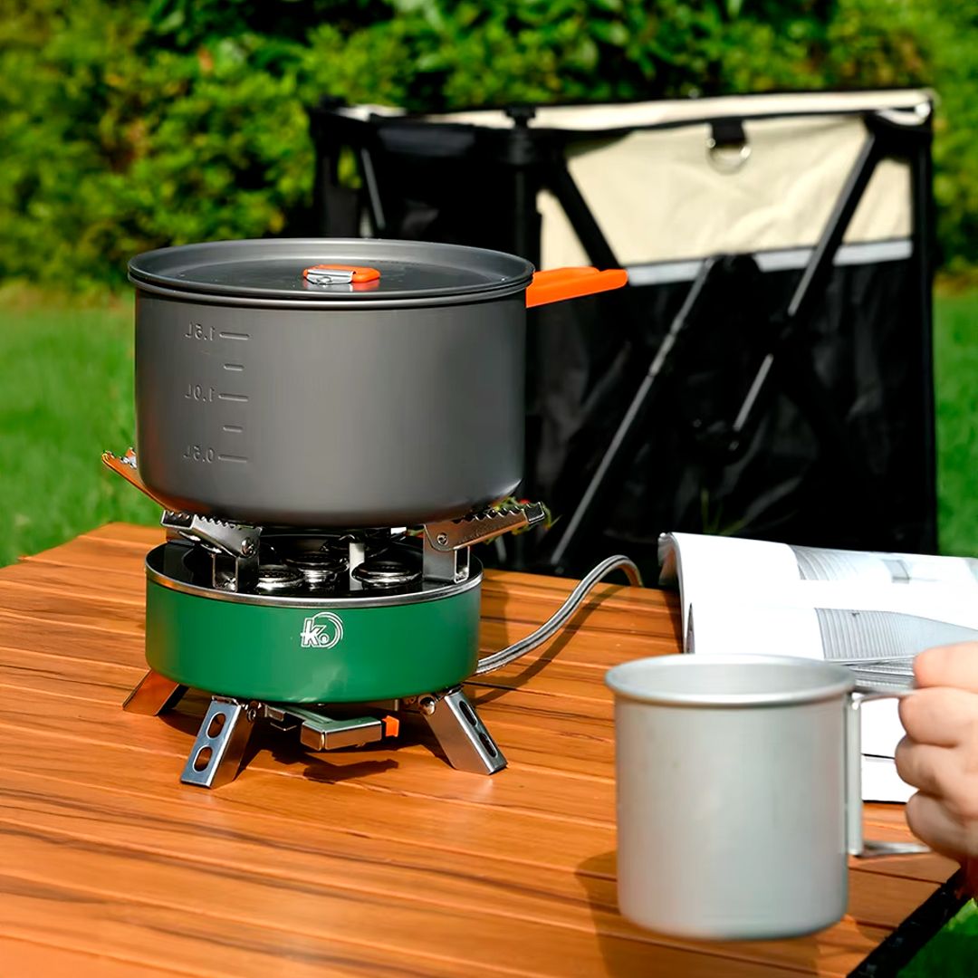 موقد الغاز بخمس شعلات للتخييم - 1