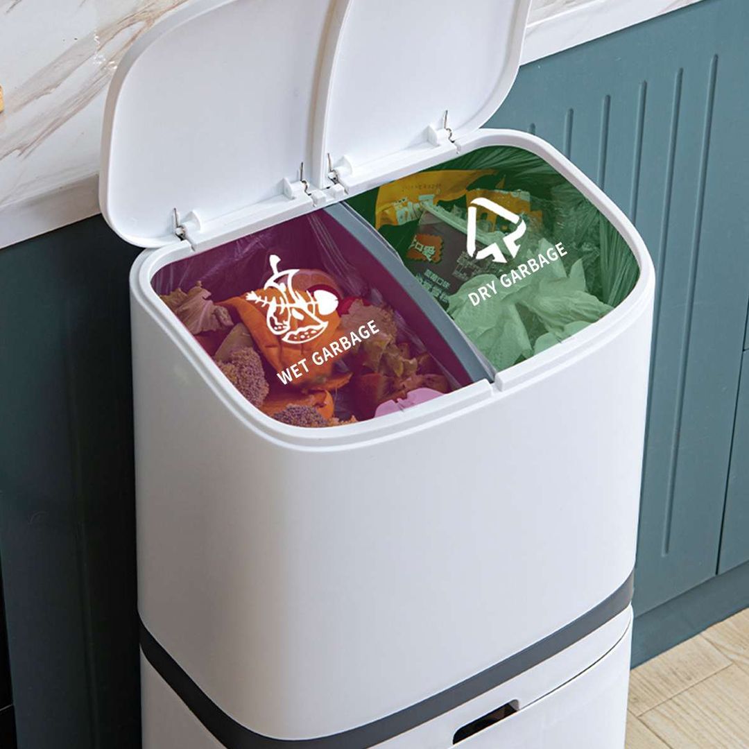 Three Compartment Kitchen Trash Can product thumbnail 5