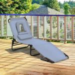 كرسي التشميس القابل للطي مع فتحة للوجه - 14