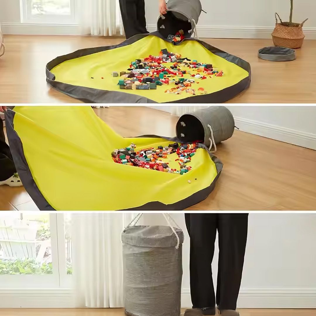 حقيبة تخزين الألعاب مع بساط للعب - 8