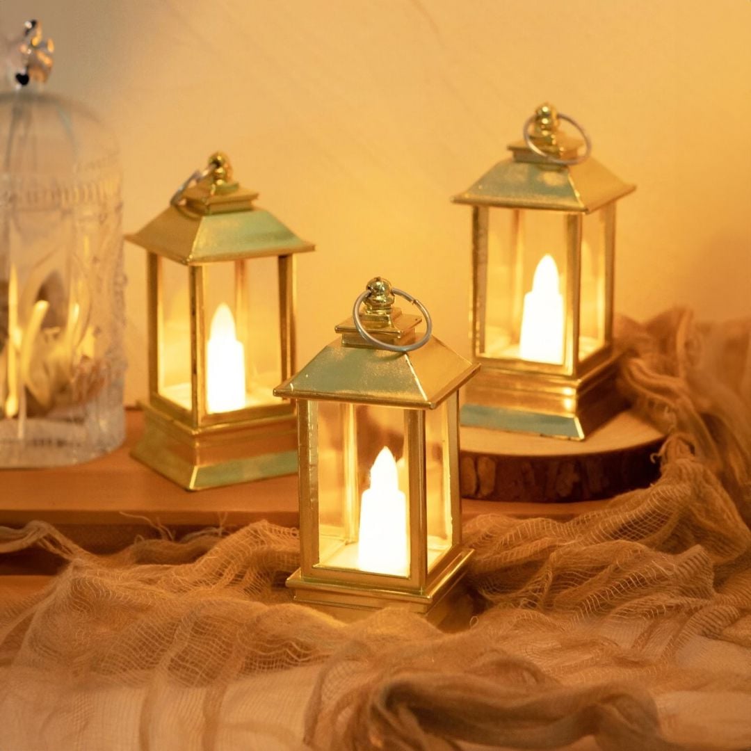 مجموعة فوانيس رمضان بإضاءة ليد - 4