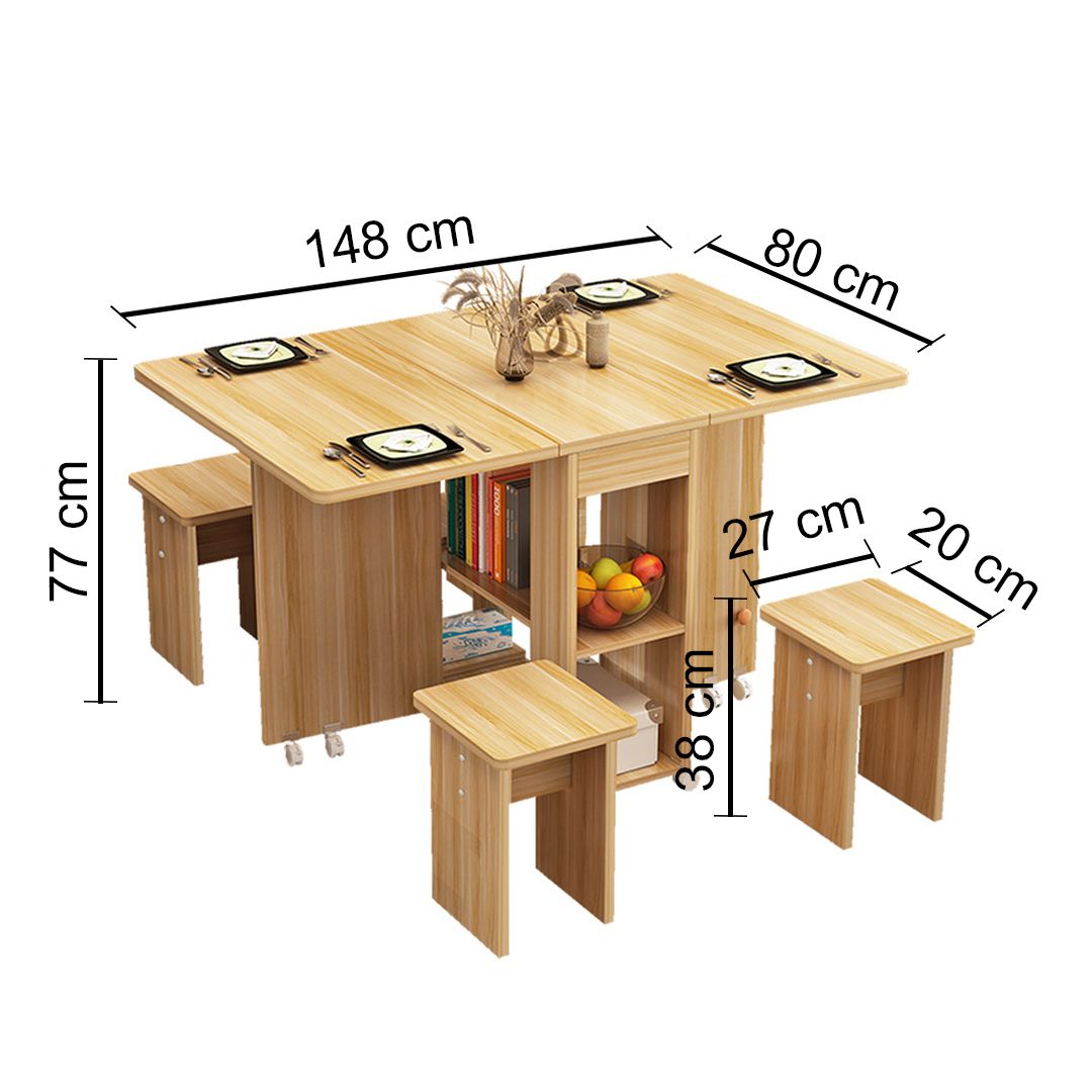 Dining Table on Wheels with Four Chairs product thumbnail 11