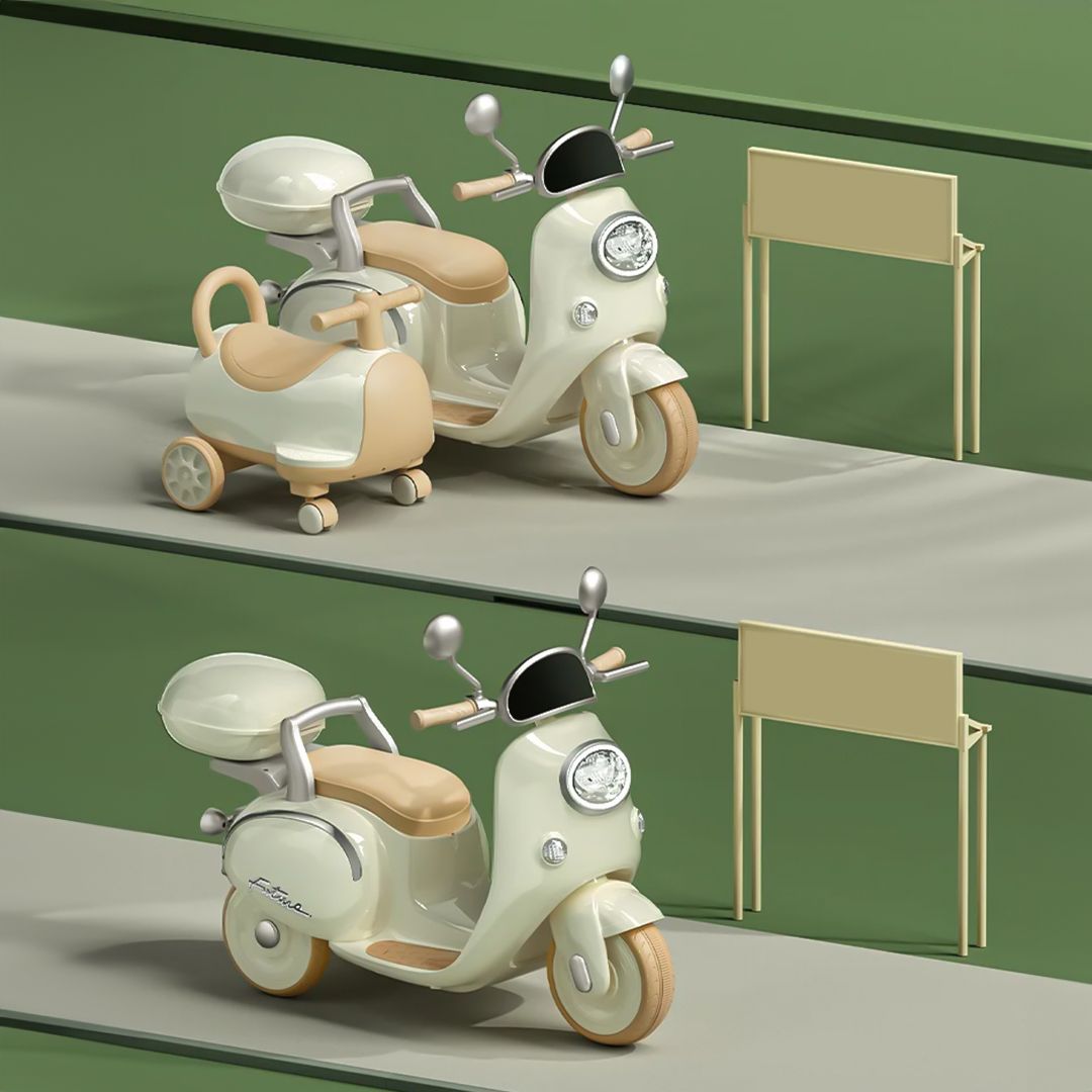 دراجة فيسبا للأطفال بمقعدين - 5