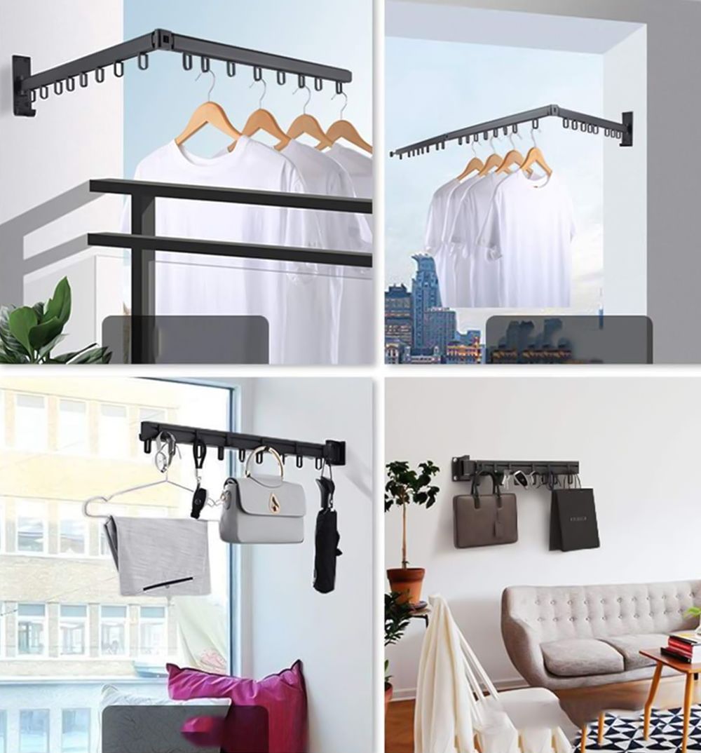 Triple Wall Mounted Clothes Rack product thumbnail 15