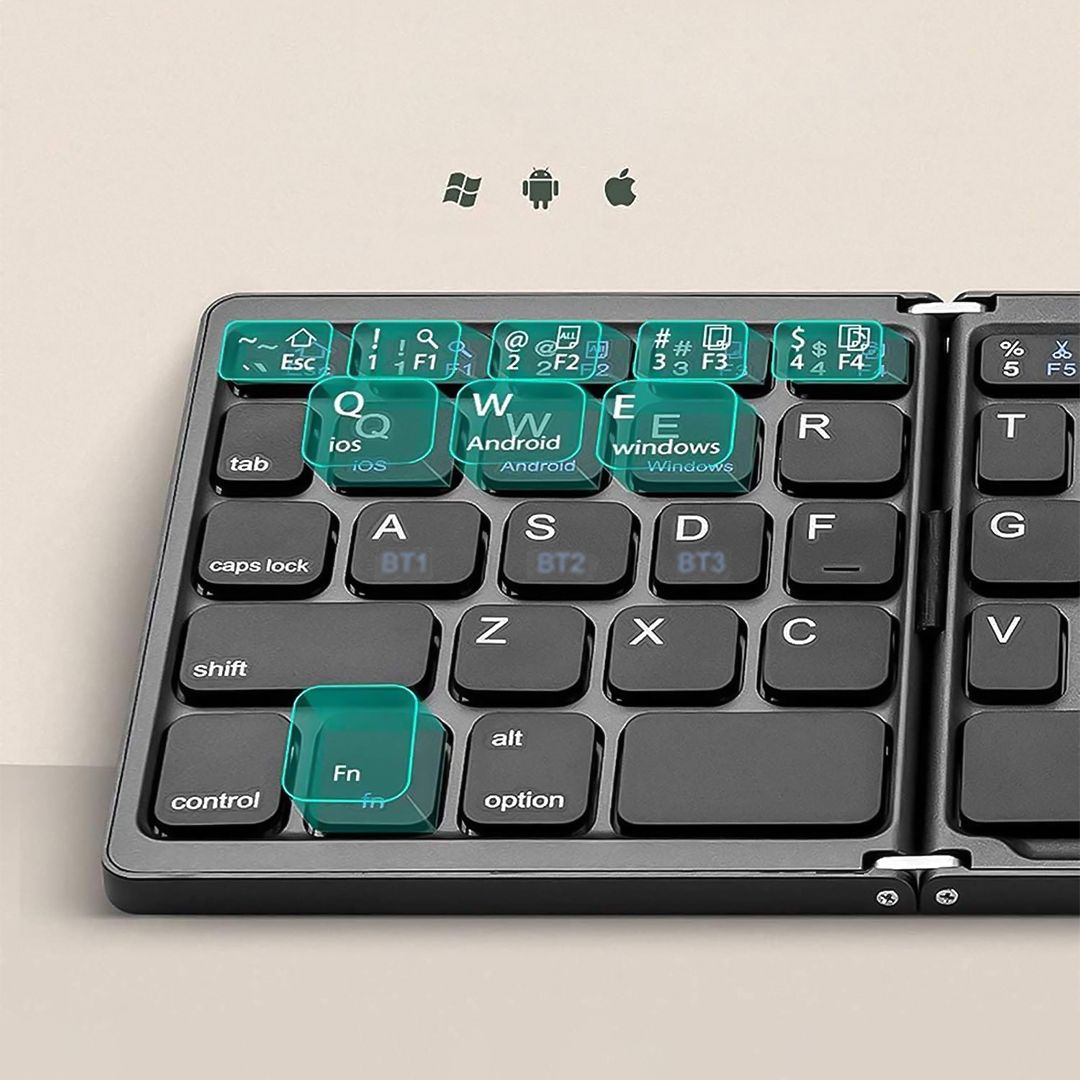 لوحة مفاتيح لاسلكية قابلة للطي - 6