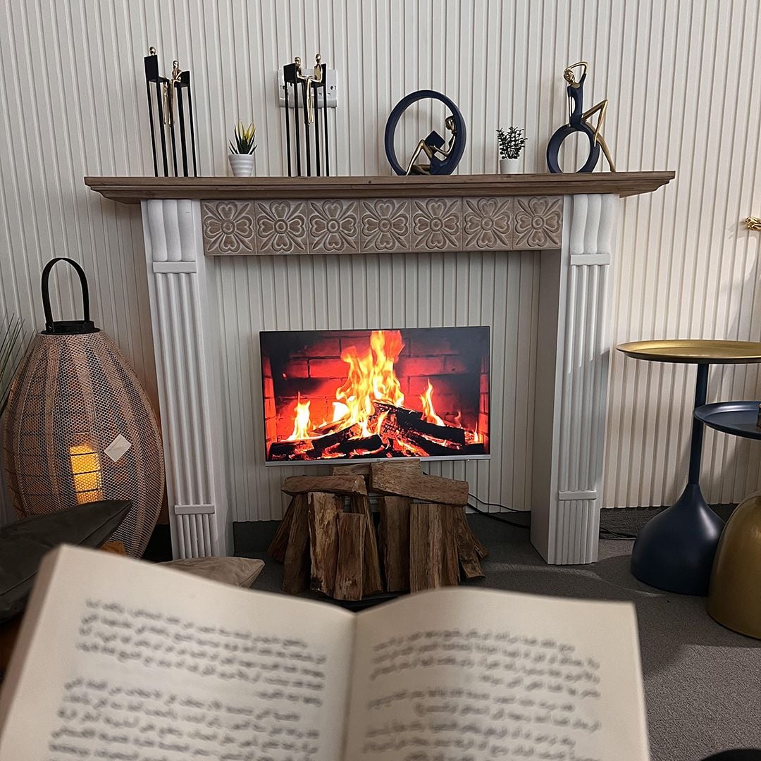 ديكور الموقد الخشبي بتصميم عصري - 13