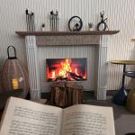 ديكور الموقد الخشبي بتصميم عصري - 13