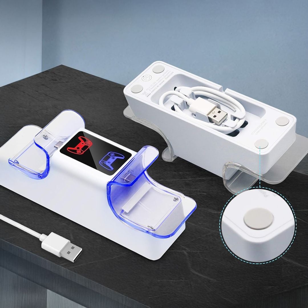 قاعدة شحن ثنائية لأيدي تحكم PS5 - 5