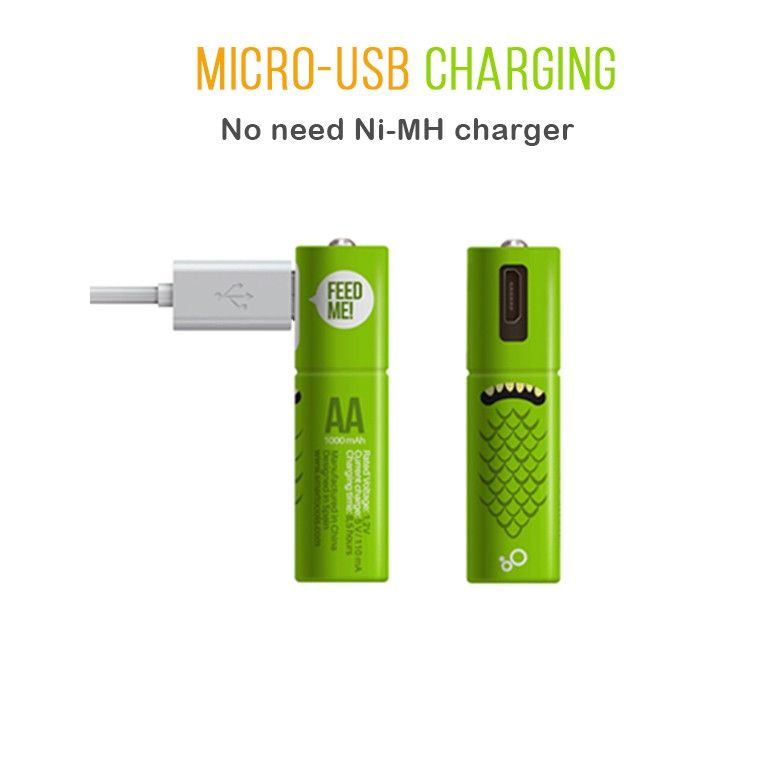 USB rechargeable batteries aa product thumbnail 2