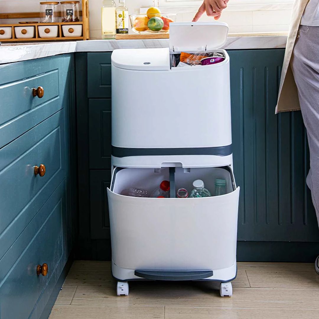 Three Compartment Kitchen Trash Can product thumbnail 3