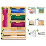 منظم أكياس وموزع تغليف خشبي - 8