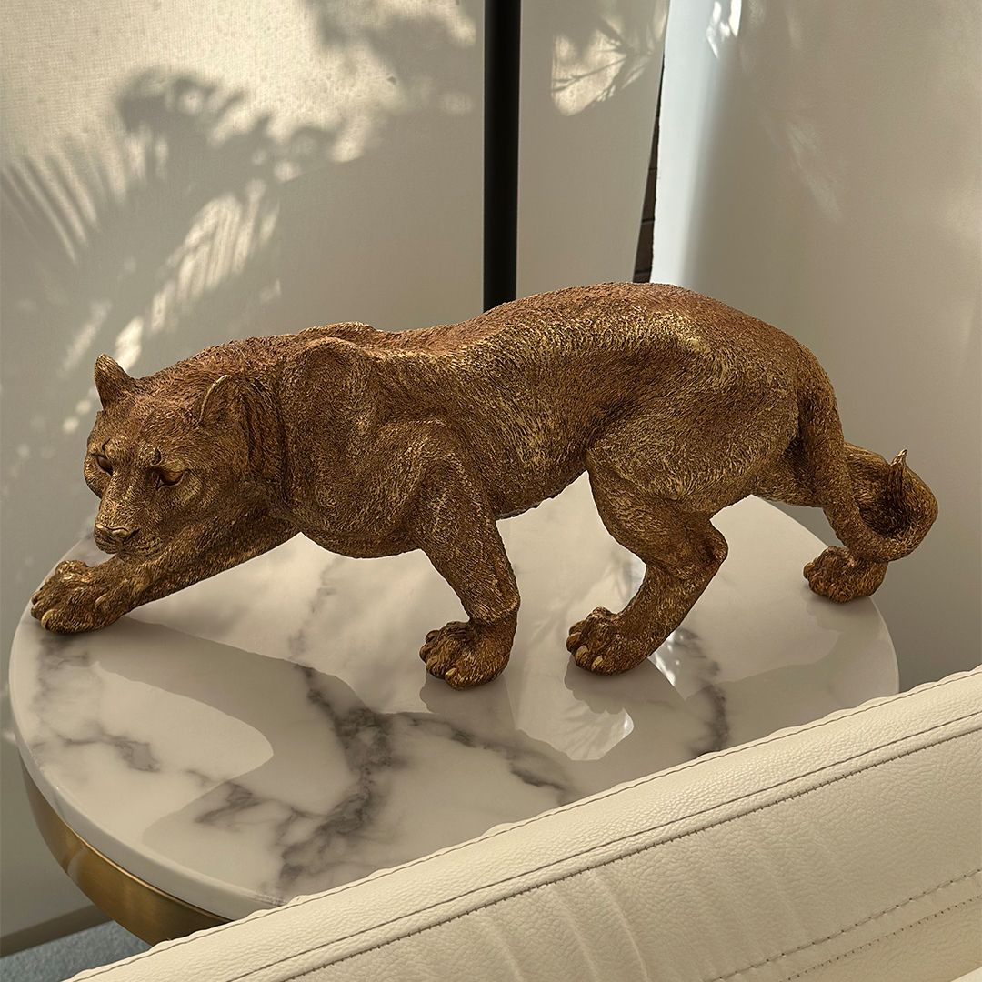 Golden Leopard Tiger Statue product thumbnail 8
