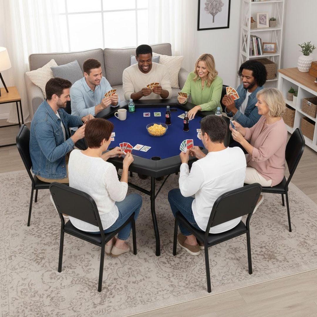 Foldable Card Game Table for Home & Gatherings - 1