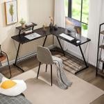 مكتب خشبي على شكل حرف L - 13