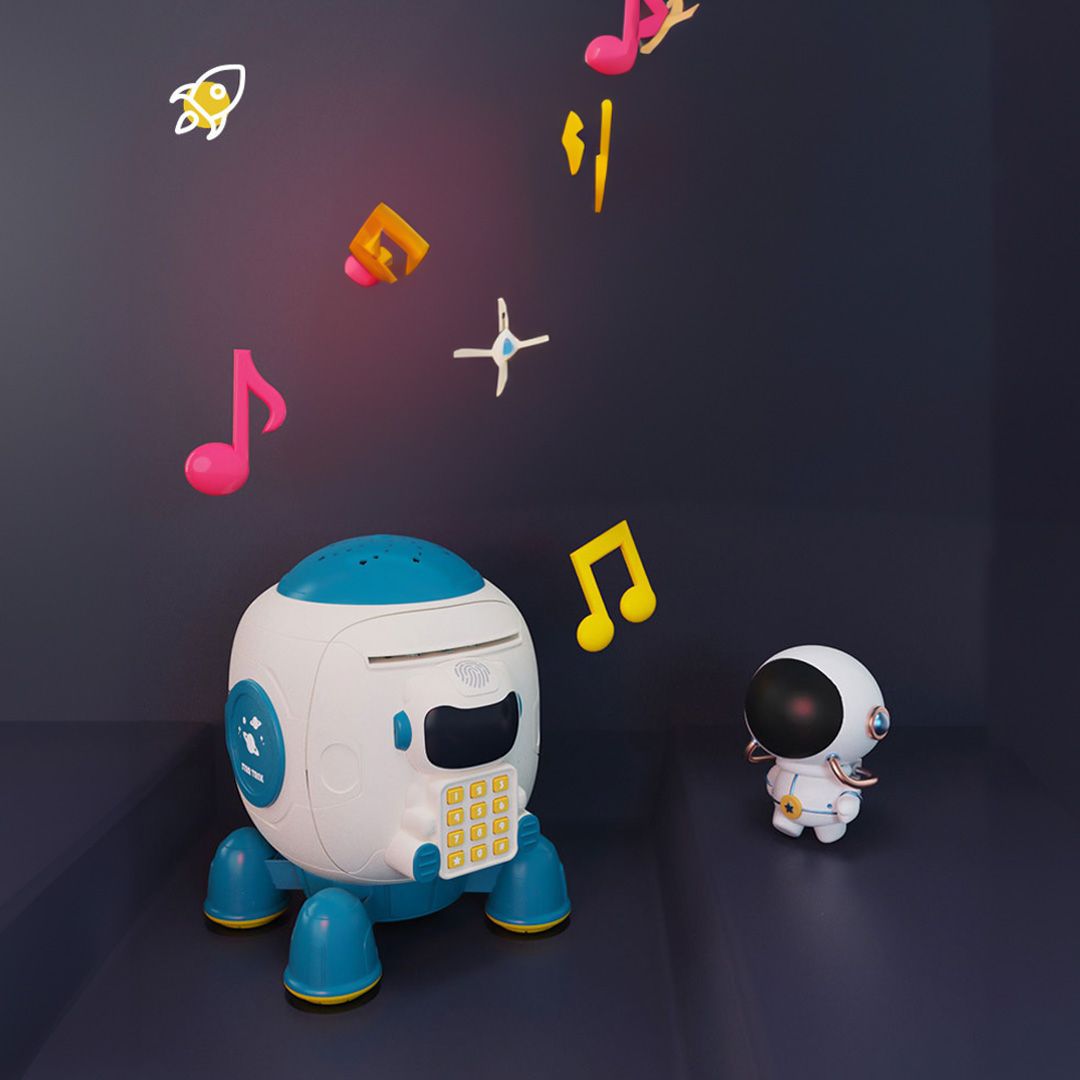 حصالة على شكل مركبة فضائية مع رقم سري - 7