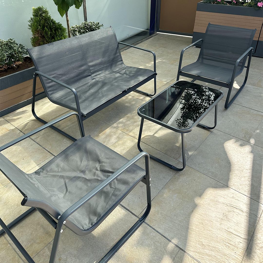 طقم كراسي مع طاولة للحدائق - 4