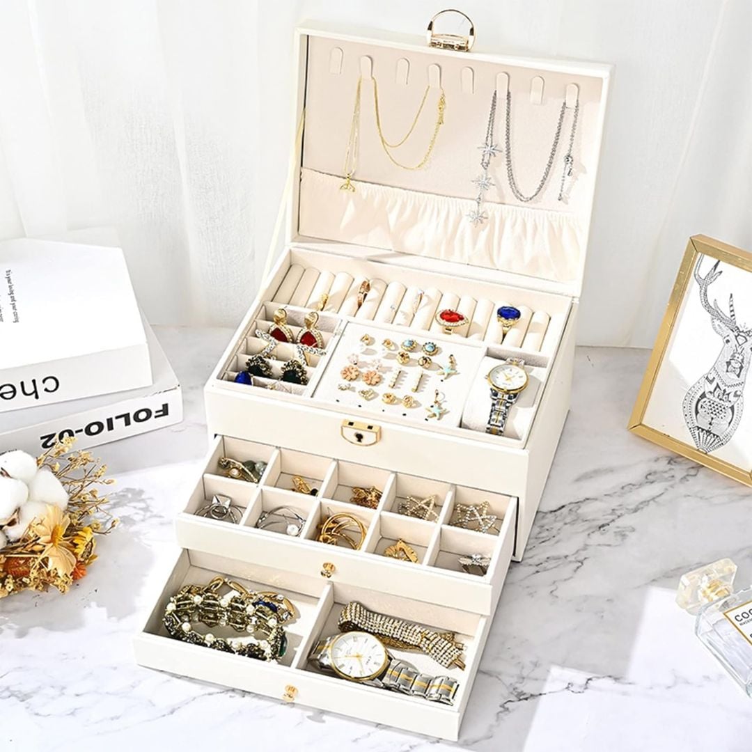 Three-Layer Retro Jewelry Box product thumbnail 3