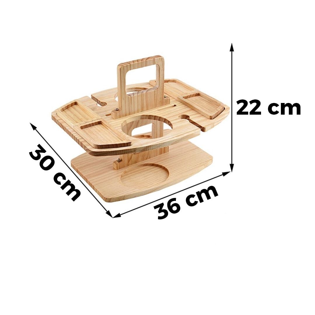 Picnic wooden Table with Glass Stand product thumbnail 11