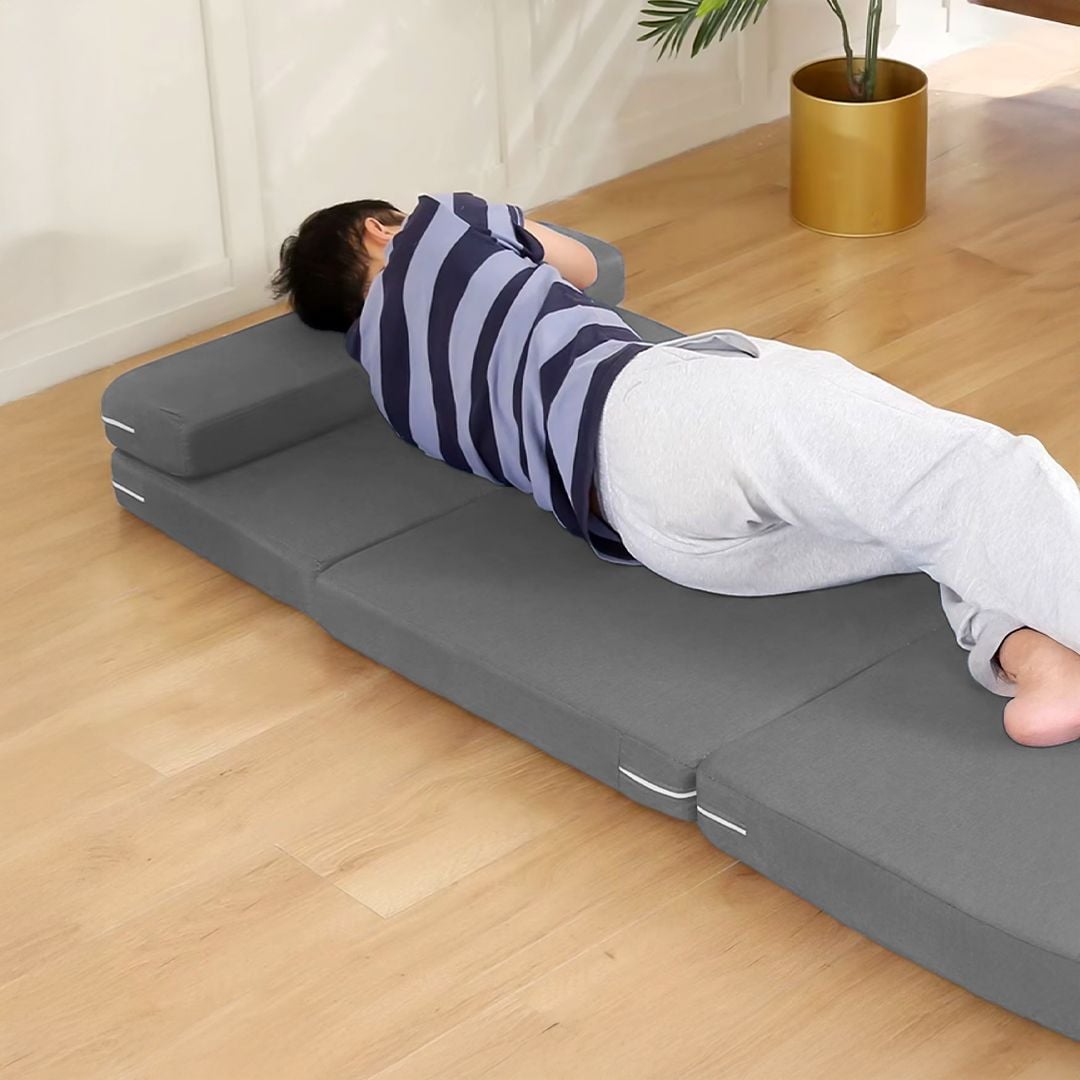 مرتبة نوم قابلة للطي مع وسادة مدمجة - 11