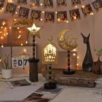 مجموعة ديكورات العيد الخشبية بإضاءة ليد - 2