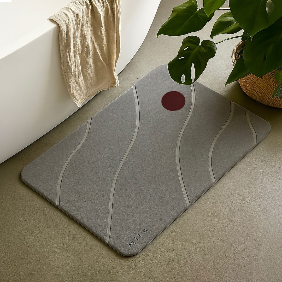 Quick-dry stone-patterned mat