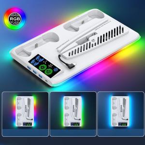 قاعدة تبريد و شحن بإضاءة RGB لجهاز PS5 - 4