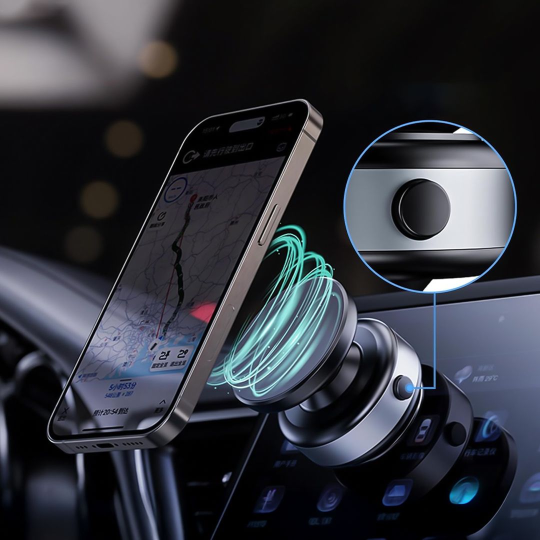 حامل موبايل مغناطيسي مع قاعدة دوارة - 19