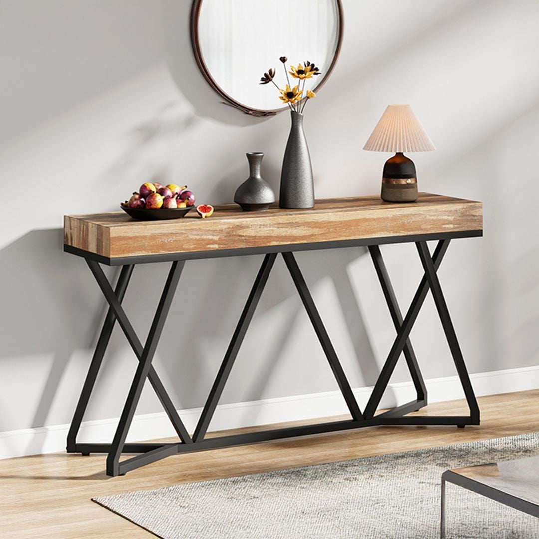 كونسول خشبي بإطار معدن - 2
