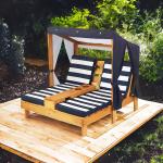 كرسي تشميس خشبي مع مظلة للأطفال - 13