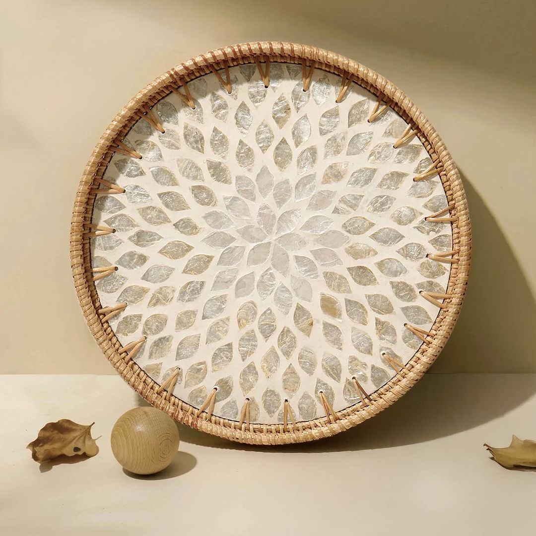 صواني دائرية من الخيزران - 5