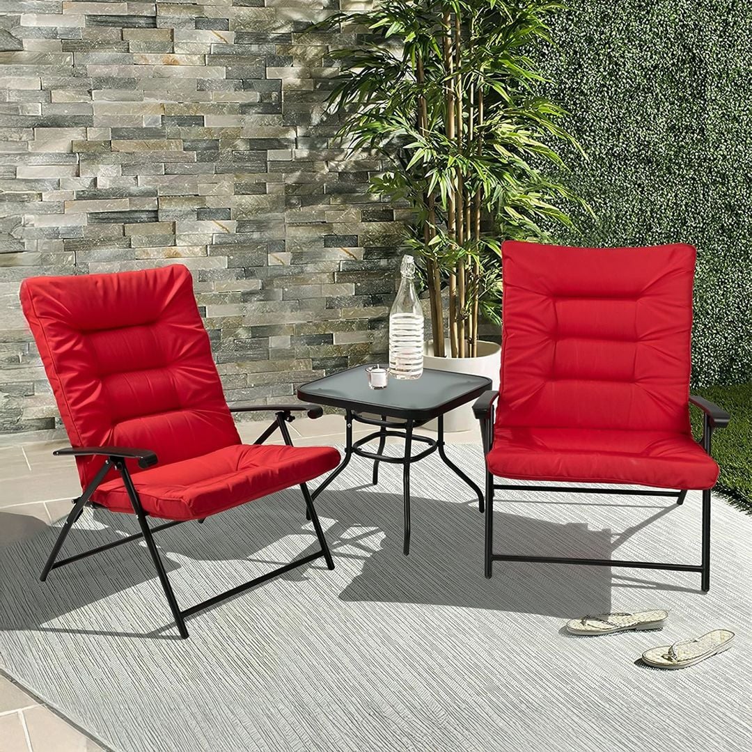 Outdoor Seating Set with Glass Table product thumbnail 2