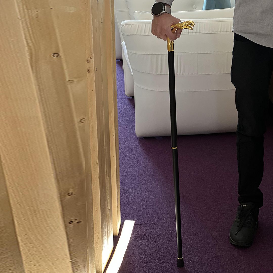 Leopard Handle Walking Stick - 22