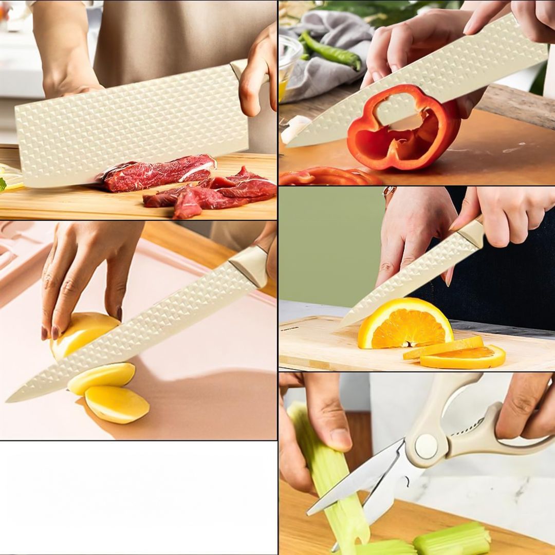 مجموعة سكاكين ستانلس مع حامل - 4