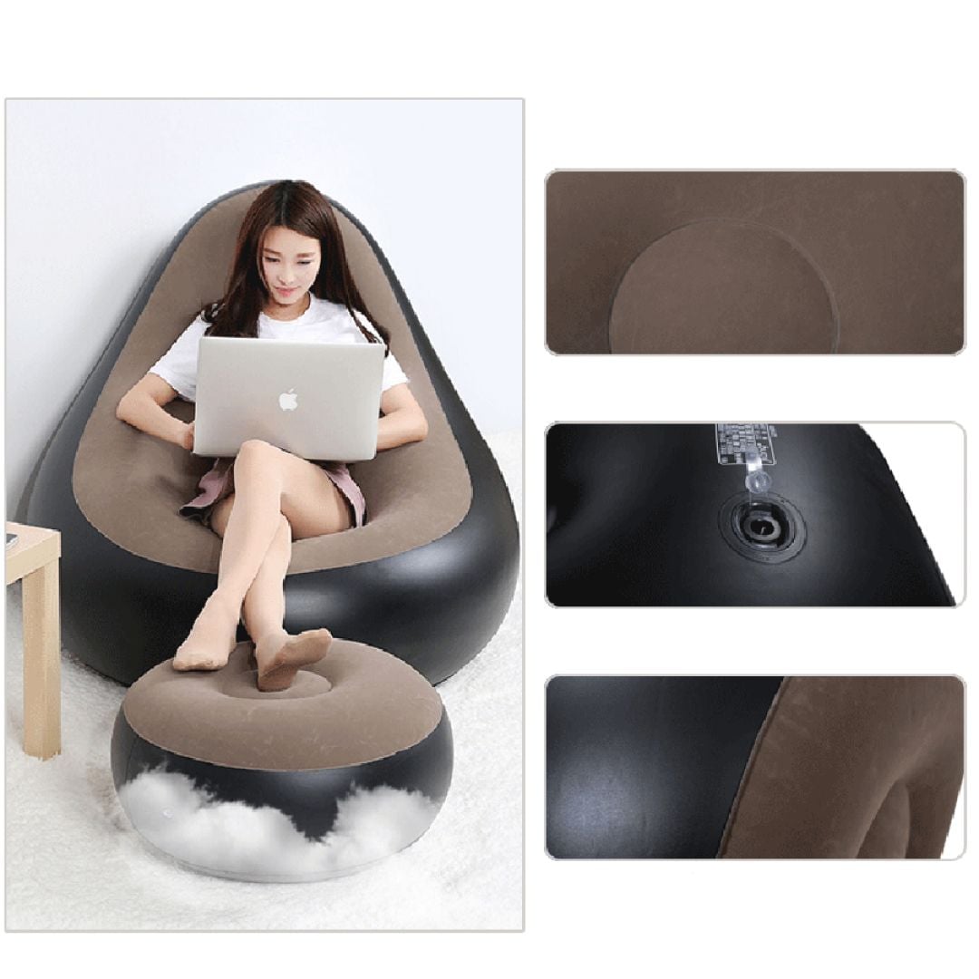 Single Lazy Sofa Chair with Footstool product thumbnail 9