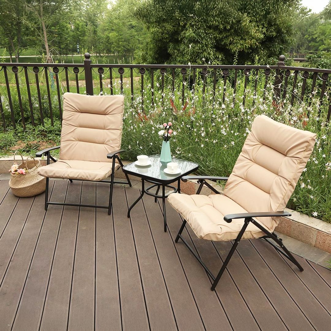 Outdoor Seating Set with Glass Table product thumbnail 15