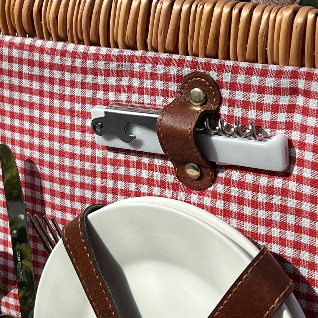 سلة النزهات المتكاملة من الراتان - 11