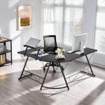 مكتب خشبي على شكل حرف L - 15