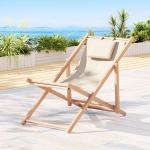 كرسي استرخاء خشبي خارجي - 14