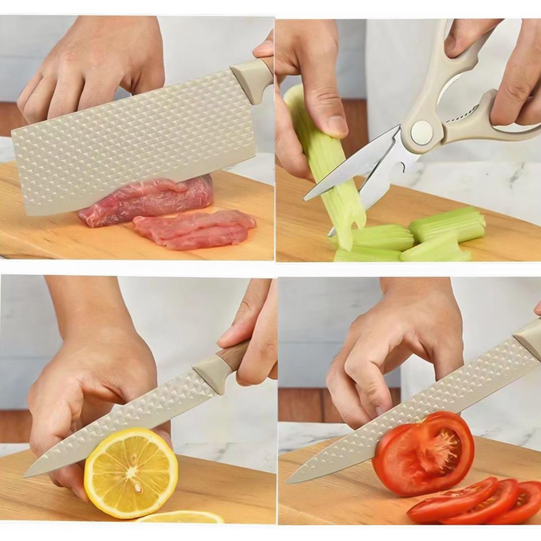 مجموعة سكاكين ستانلس مع حامل - 2